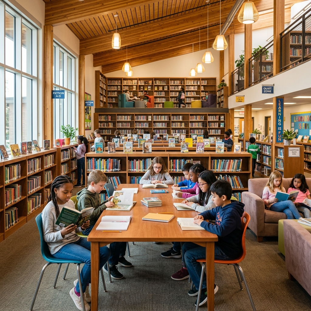 School library historical archive image