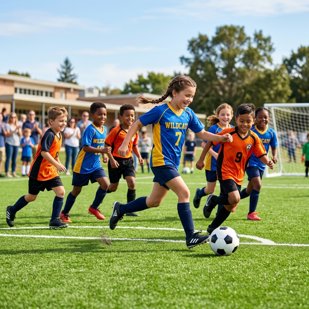 Soccer tournament field kids